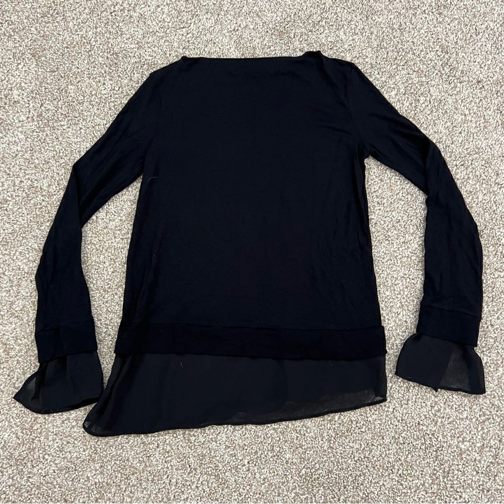 All Saints Asymmetric Sheer Detailed Parel Top Women's XS